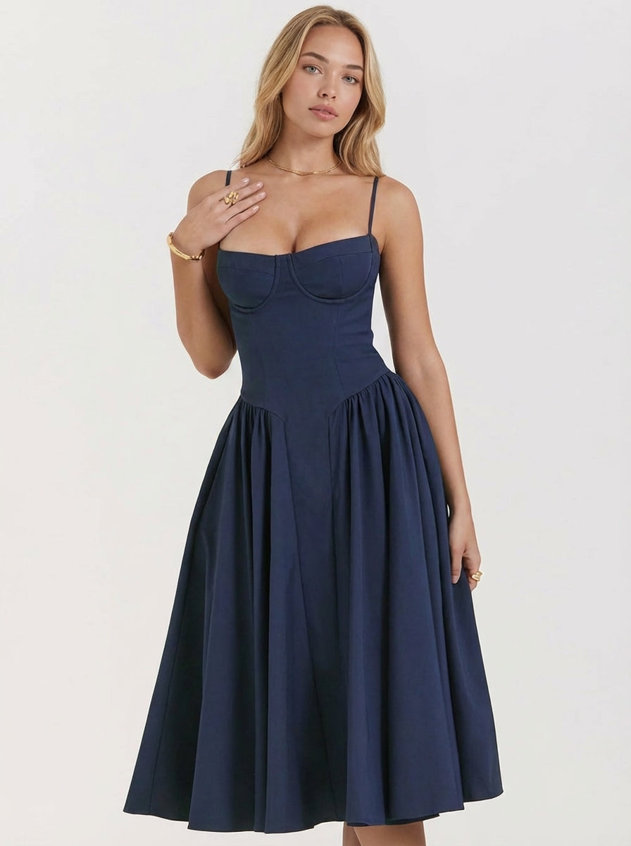 Vestido bustier Veska Annie, color negro, con detalles de encaje y diseño elegante, en la imagen 202604071101_14.jpg.