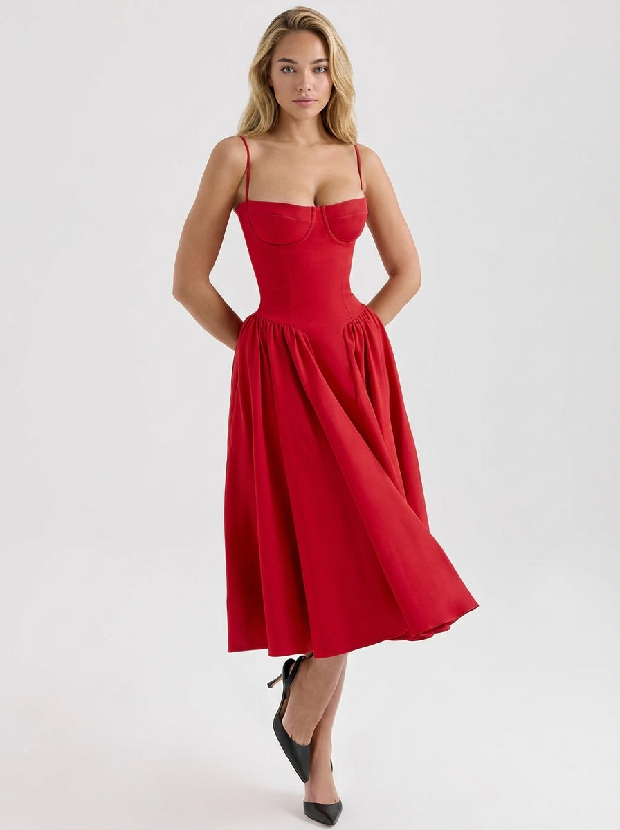 Vestido bustier Veska Annie, color negro, con detalles de encaje y corte ajustado, mostrado en la imagen 202604071101_32.