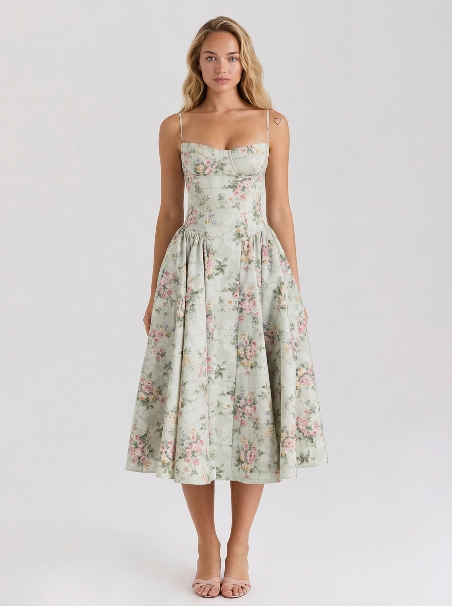 Vestido bustier Veska Annie, diseño elegante en tela suave, con detalles ajustados y estilo moderno para ocasiones especiales.