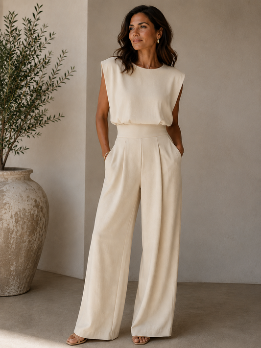 Mono Veska con cinturilla definida, diseño ajustado y moderno, ideal para un estilo elegante y cómodo.
