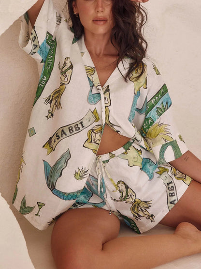 CONJUNTO CAMISERO ESTAMPADO SIRENA - Veska 