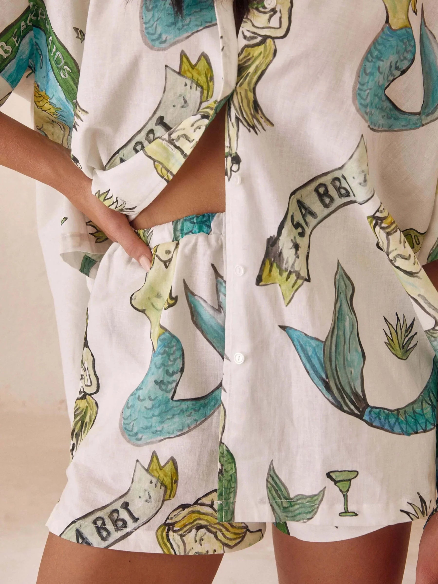 CONJUNTO CAMISERO ESTAMPADO SIRENA - Veska 