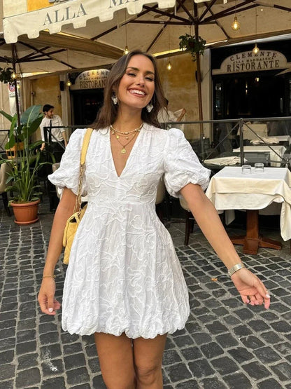 ARIA | Puff Mini Dress - Veska 