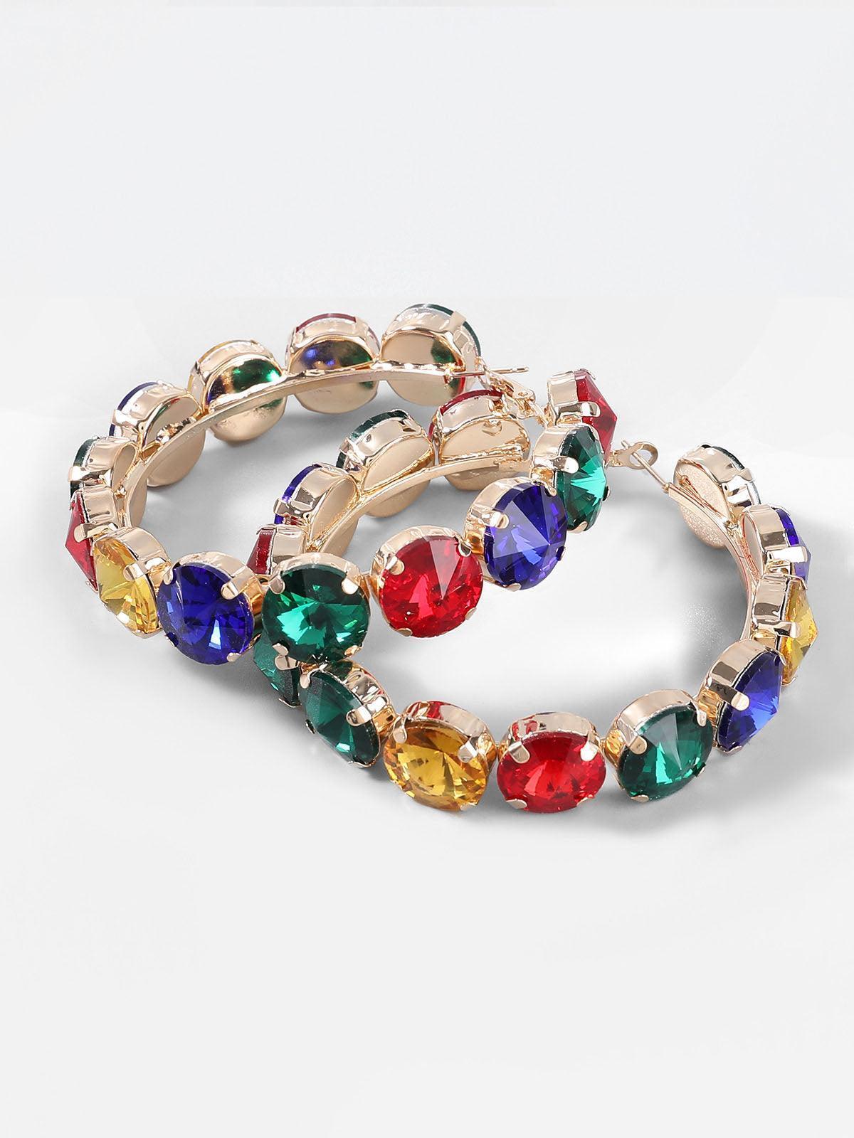 Terra Diamante Hoop Earrings - Veska 