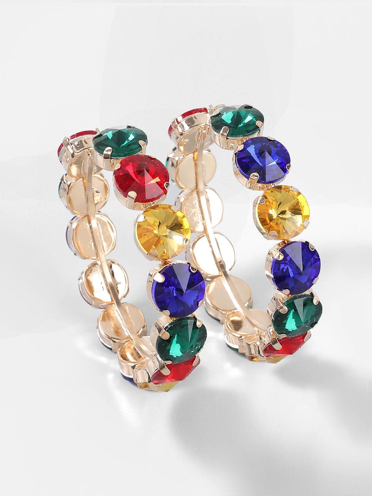Terra Diamante Hoop Earrings - Veska 