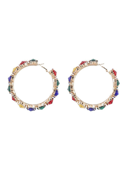 Terra Diamante Hoop Earrings - Veska 