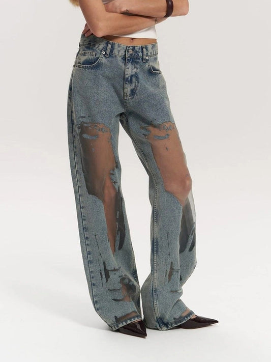 Trixie Blue Transparent Jeans - Veska 