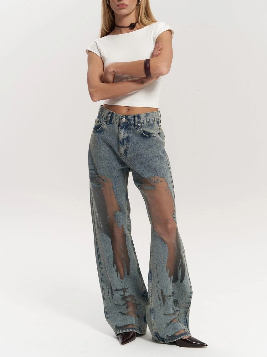 Trixie Blue Transparent Jeans - Veska 