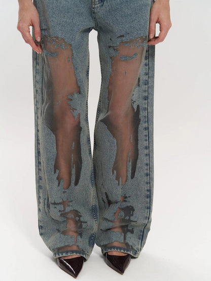 Trixie Blue Transparent Jeans - Veska 