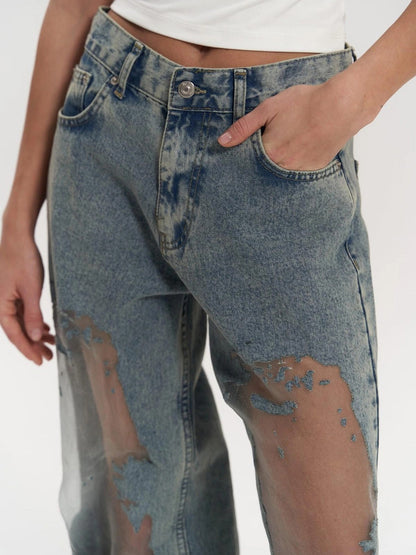 Trixie Blue Transparent Jeans - Veska 