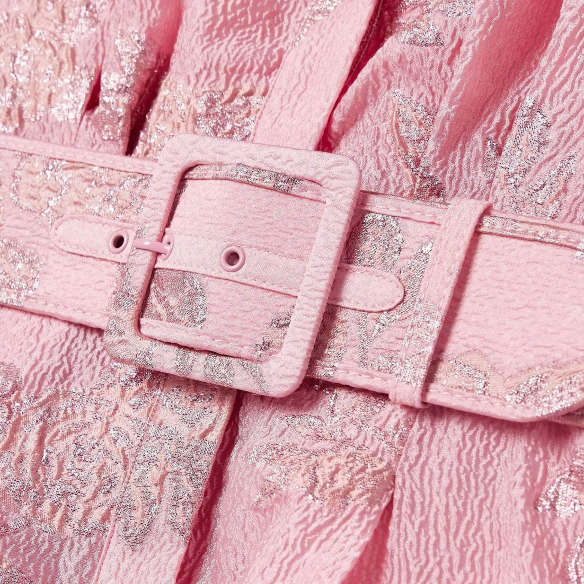 Beatrice™ | Vestido Rosa con Mangas Abullonadas - Veska 