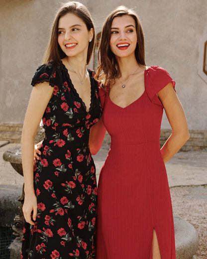 Vestido de gala VESKA con silueta en A, confeccionado en un sofisticado tejido Jacquard de alta estructura.