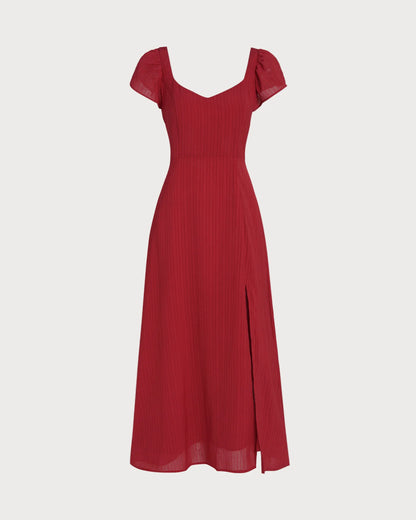Vestido de gala VESKA con silueta en A, confeccionado en un sofisticado tejido Jacquard de alta estructura.