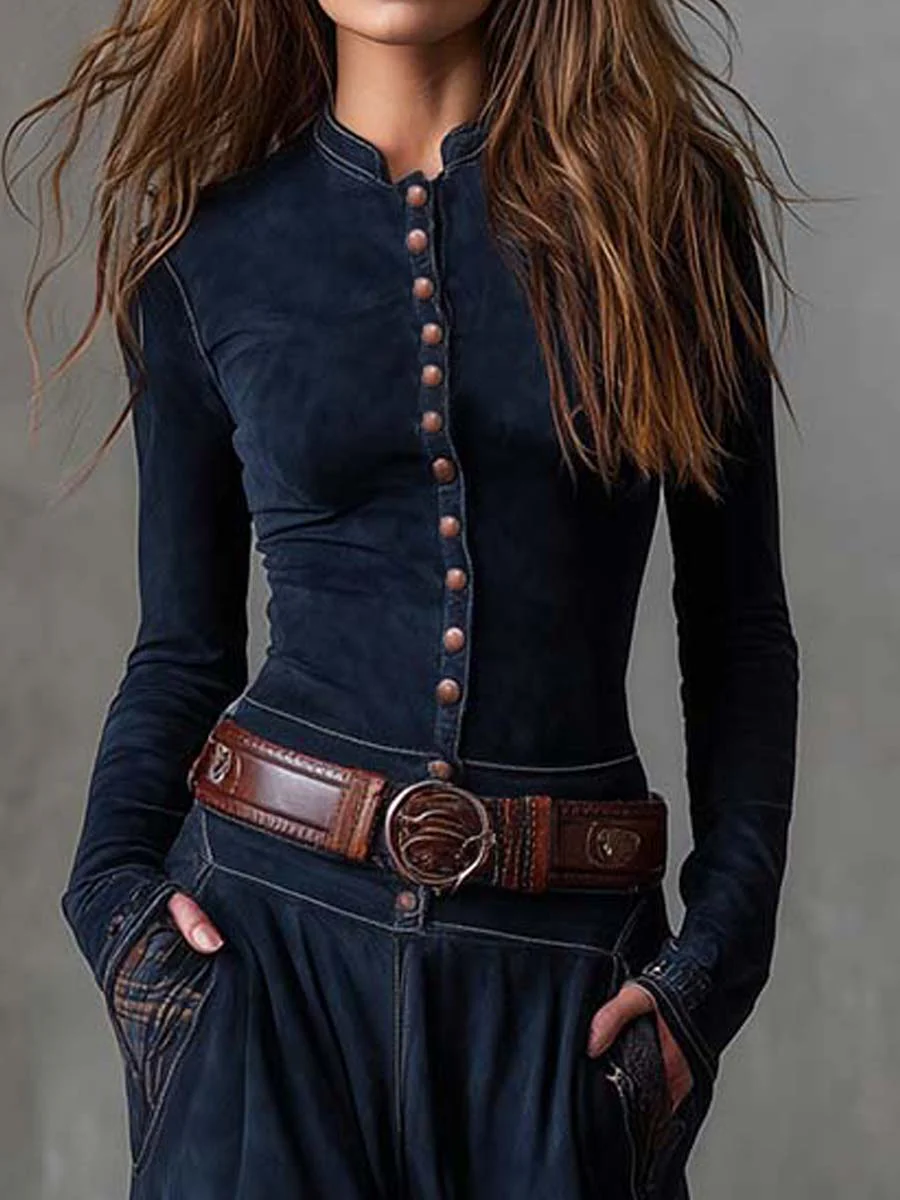 ELSA | Vestido largo de ante a cuadros - Veska 