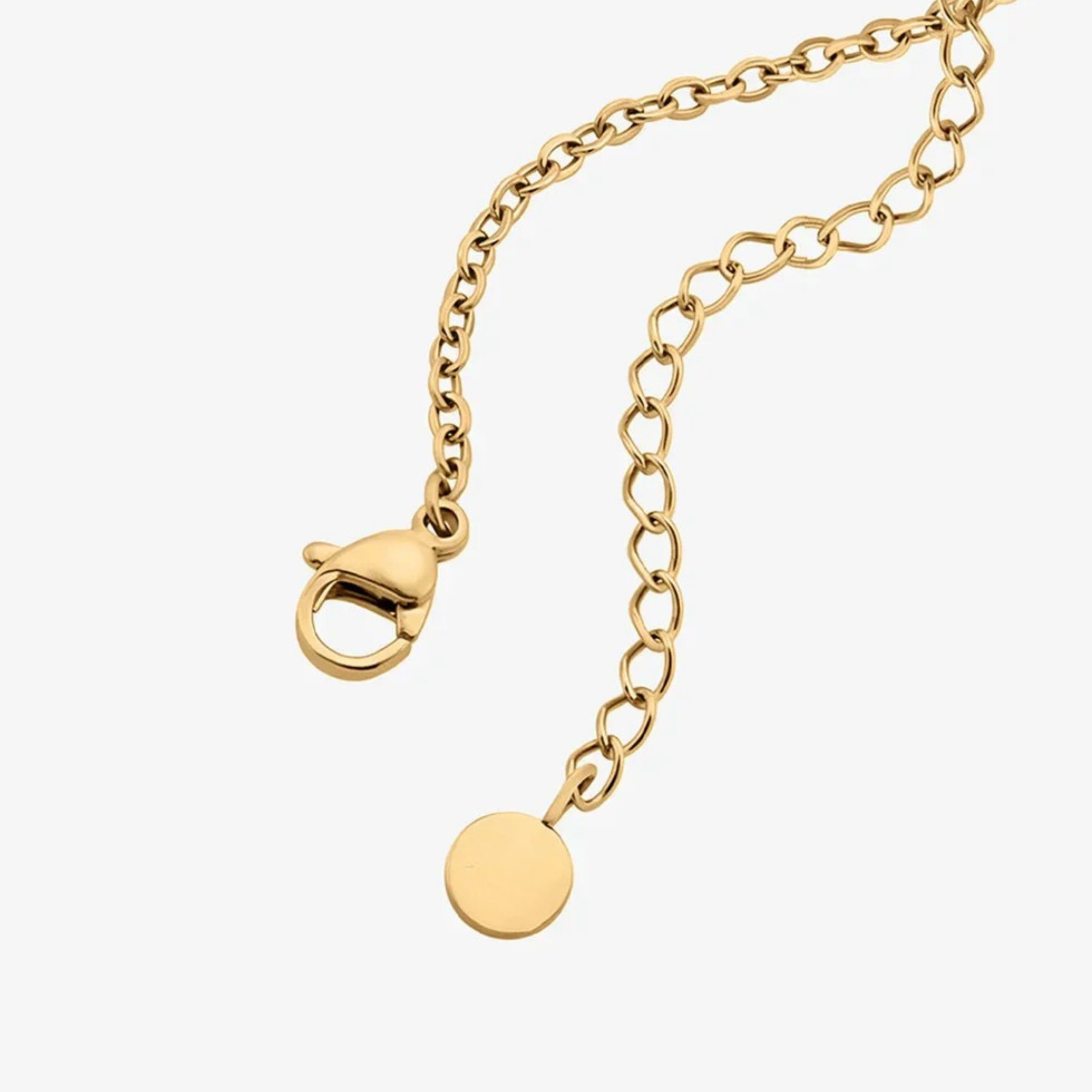 Collar de tenis con nombre personalizado de Veska, muestra un diseño de collar con grabado de nombre en plata brillante.