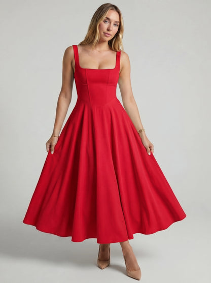 Vestido de vuelo Melissa de Veska con estampado colorido y diseño ligero, ideal para ocasiones casuales y veraniegas.