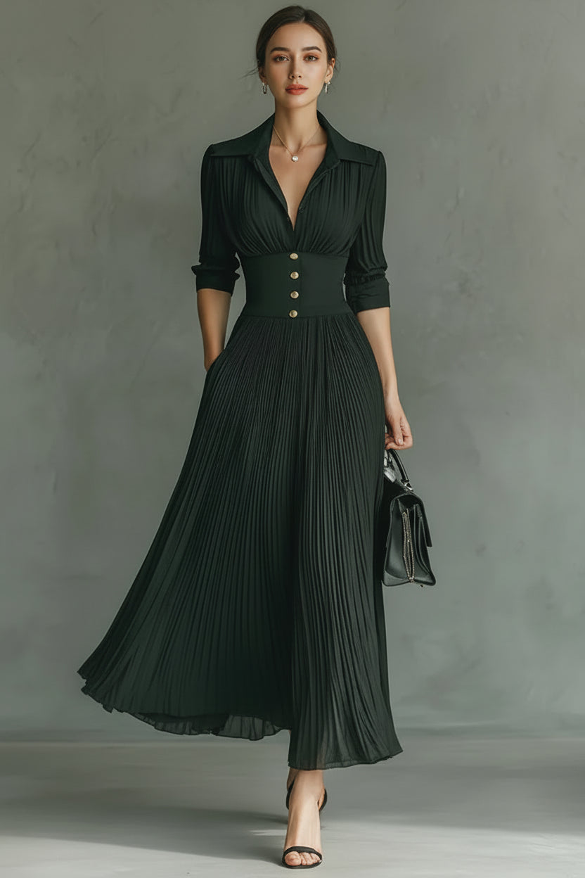 ALMA I Vestido largo plisado - Veska 