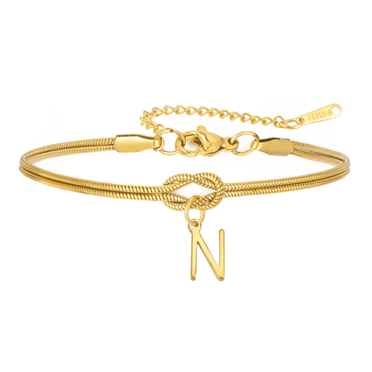 Bransoletka z literą "Knot" - Veska 