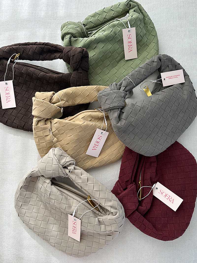 Bolso mini de ante tejido - Veska 
