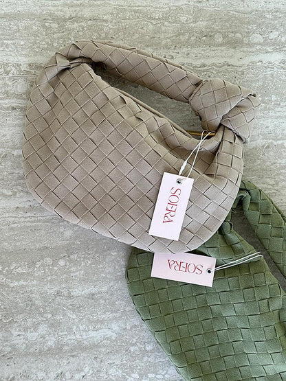 Bolso mini de ante tejido - Veska 