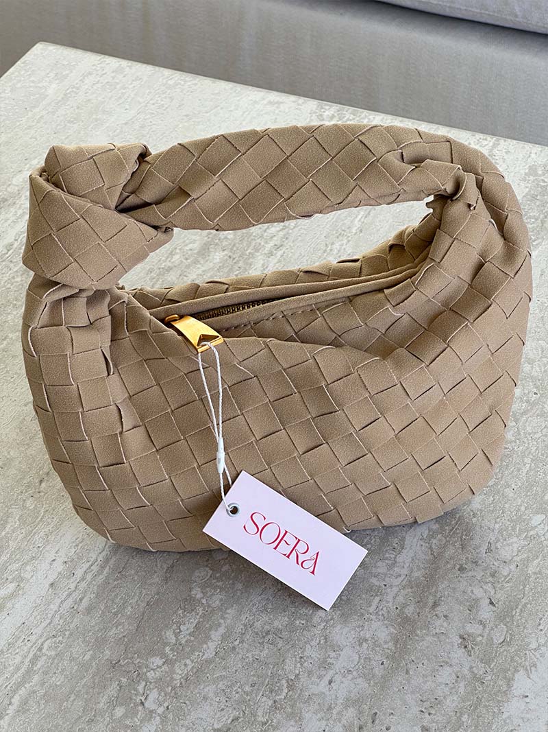 Bolso mini de ante tejido - Veska 