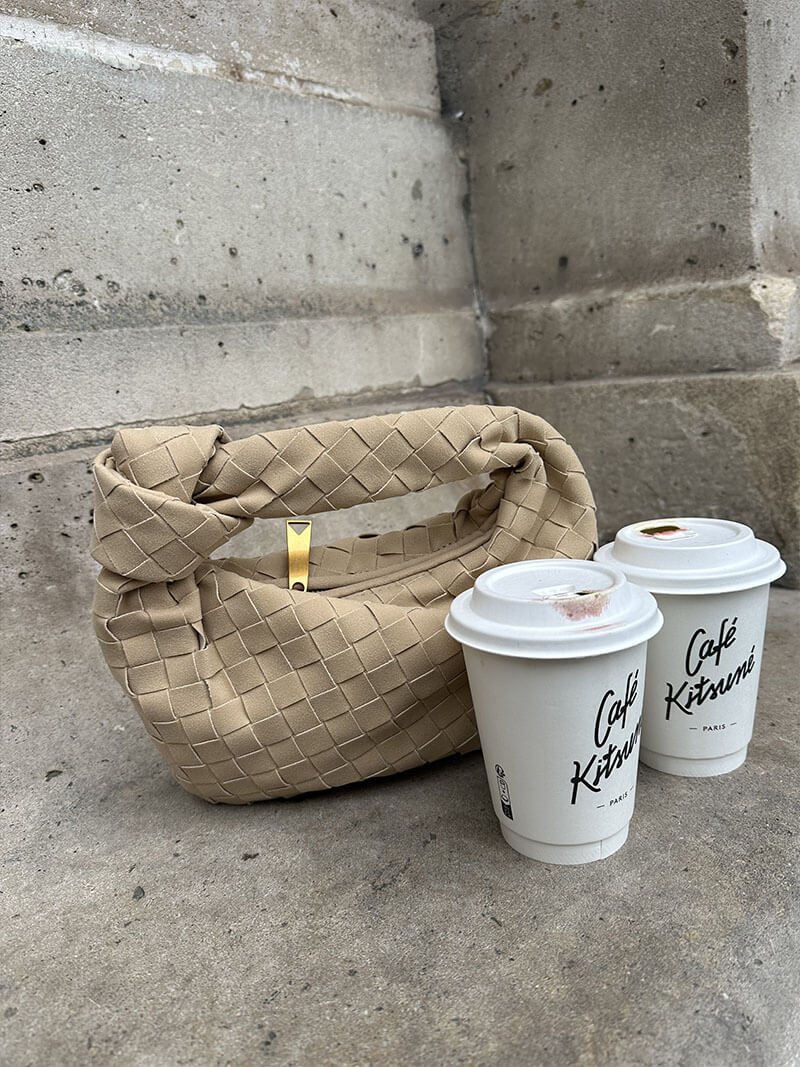 Bolso mini de ante tejido - Veska 